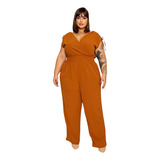 Macacao Plus Size Transpassado