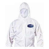 Macacão Químico Branco Ca 42 194 Zíper E Capuz