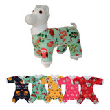 Macacão Roupa Cachorro Pijama 3 Unidades Tamanho G