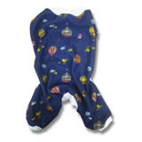 Macacão Soft Para Cães Lavipet Azul Estampado Tamanho 3