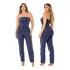 Macacão Tomara Que Caia Flare Jeans Feminino Rubi