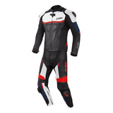 Macacão X11 Moto Couro Masculino 2 Peças Speed 2 Azul