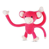 Macaco De Pelúcia Agarradinho Rosa Fofo Super Macio