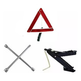 Macaco Triangulo Pesado Chave De Roda Cruz Kit Estepe