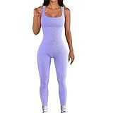 Macacões Modelador De Cintura Modelador De Corpo- Calças Unitard Para Mulheres- Treino- Academia- Ioga- Macacões- U-892 Roxo- M