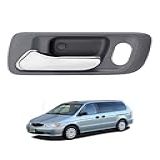 Maçaneta De Porta Esquerda Compatível Com Honda Accord 1998 2002 Honda Odyssey 1999 2004 Maçaneta Interna Do Motorista Dianteiro Moldura Cinza Com Alavanca Cromada OEM 72165S84A01ZB