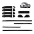 Maçaneta Retrovisor Friso Slim Kit Preto Amarok 2014 2015