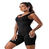 Macaquinho Carol Feminino Costas Aberta Fitness Academia GG PRETO 
