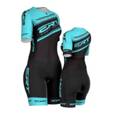 Macaquinho Ciclismo Feminino Ert Pro Forro Gel Team Verde