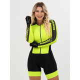 Macaquinho Ciclismo Feminino Forro