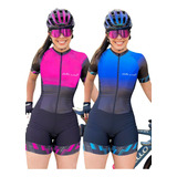 Macaquinho De Ciclismo Bike Uv 80 Roupa De Pedalar Rosa Pink