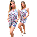 Macaquinho De Malha Fria Estampada Para O Verão Envio 24hr