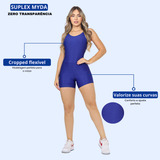 Macaquinho Feminino Academia Liso Fitness Macacão Alcinha