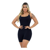 Macaquinho Feminino Fitness Curto Academia Liso Modelador