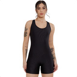 Macaquinho Feminino Fitness Curto Academia Liso Modelador