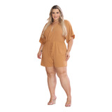 Macaquinho Feminino Plus Size