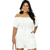Macaquinho Feminino Plus Size