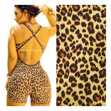 Macaquinho Macacão Fitness Feminino Academia Malhar Roupa