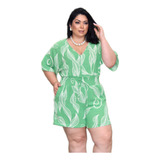 Macaquinho Plus Size Com