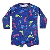 Macaquinho Roupa De Banho Verão Com Proteção Solar Uv Praia BR Idade 3 Anos Padrão Dino Baby M51