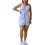Macaquinho Shorts Saia Feminino