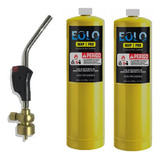 Maçarico Portátil Acendimento Automático 2 Refil Gás Mapp