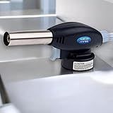 Maçarico Portátil Para Culinária Com Acendimento Automático Chama Ajustável Até 1300 C Design Compacto Fácil Recarga Com Gás Butano Seguro E Multifuncional Para Uso Doméstico E Profissional