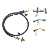 Maçarico Solda Glp Kit Completo 3 Bicos Adaptador Botijão 13