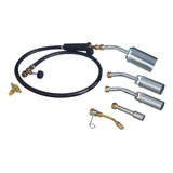 Maçarico Solda Kit 5 Bicos   Adaptador 13kg Gás 3m Mangueira