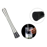 Macerador Inox Socador Caipirinha Amassador Frutas Bartender Cor Prateado