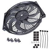 MACHSWON Ventilador Elétrico Universal De 30 Cm 80 W Com Dissipação De Calor Ventilador Fino De 30 Cm Ventilador Fino De 30 Cm Ventilador Elétrico Push Pull Para Carro Kit De Montagem De Refrigerador Elétrico Modificado Universal