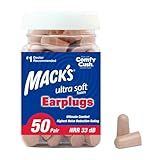 Mack S Tampões De Ouvido De Espuma Ultramacia  50 Pares   NRR Mais Alto De 33 DB  Protetores Auriculares Confortáveis Para Dormir  Ronco  Viagem  Shows  Estudar  Ruído Alto  Trabalho