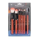 Macrilan Kit Kp5 9A Com 7 Pincéis Para Maquiagem Laranja