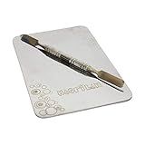 Macrilan Placa E Espatula Para Maquiagem Aço Inox 11 5X7 5 Ref Ac 04