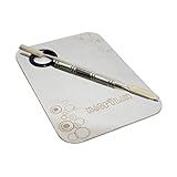 Macrilan Placa E Espatula Para Maquiagem Aço Inox 15X10 Ref Ac 03