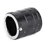Macro Closeup 7×7×7 Profissional Metal Preto Macro Fotografia Tubo Adaptador De Extensão Close Up Lente Para Câmera E Mount Mirrorless