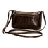 Madamix Bolsa Feminina Transversal Pequena Em Couro Legitimo Madamix Cor Marrom-escuro