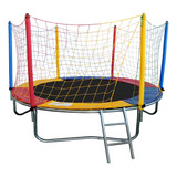 Magic Play Brinquedos Nacional Cama Elástica 2 44 M Colorida E Completa Para Locadores Cor Da Lona De Salto Preto