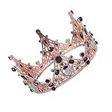 MAGICLULU 3 Peças Pequenas Decoração De Cristal Coroas Góticas De Bautizo Para Niño Cristais Decoração Mini Coroa Tiara Aniversário Strass Tiara Real Cupcake Toppers Rei Criança De