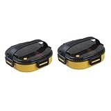 MAGICLULU Caixa 2pcs Eco Recipiente De Almoço De Metal Recipiente De Almoço De Aço Inoxidável Lancheira A Prova De Vazamento Recipientes De Aço Inoxidável Forno De Micro Ondas Lidar Aluna