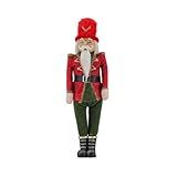 Magizi By Tuut  Enfeite De Natal  Quebra Nozes Em Tecido  Verde E Vermelho  50cm