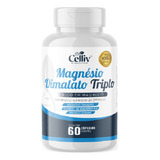 Magnésio Triplo 60 Cáps Dimalato Quelato Cloreto K2 D3 Sabor Sem Sabor