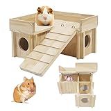 Magnoloran Casa De Hamster Com Várias Câmaras Túnel De Labirinto De Hamster Com Escada Castelo Esconderijo De Gerbil Pequenos Animais Cabana Habitats Acessórios De Gaiola Para Hamster Ratos E