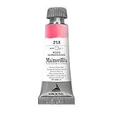Maimeri Tinta Aquarela Blu 12 Ml De Pigmento único - Quinacridone Vermelho PR209 Tinta Aquarela Profissional - Tubo De Tinta Aquarela Transparente E Resistente à Luz Para Artistas