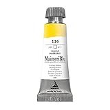 Maimeri Tinta Aquarela Blu 12 Ml De Pigmento único - Tinta De Aquarela Profissional Amarela Primária PY97 - Tubo De Tinta Aquarela Transparente E Resistente à Luz Para Artistas