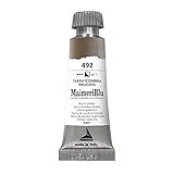 Maimeri Tinta Aquarela Blu 12 Ml De Pigmento único - Tinta De Aquarela Profissional Umber Queimada PBr7 - Tubo De Tinta Aquarela Transparente E Resistente à Luz Para Artistas