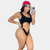 Maiô Body Feminino Cavado Biquíni Com Bojo Moda Gringa Bory