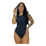 Maiô Body Feminino Costa Nua Decote Em V Sem Bojo Moda Praia