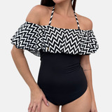 Maiô Ciganinha Com Bojo Estampado Moda Praia Feminino