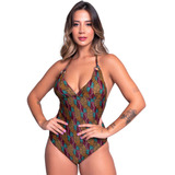 Maiô Feminino Moda Praia Lycra Estampado Moda Praia Verão